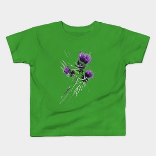 Scottish spear thistles Kids T-Shirt